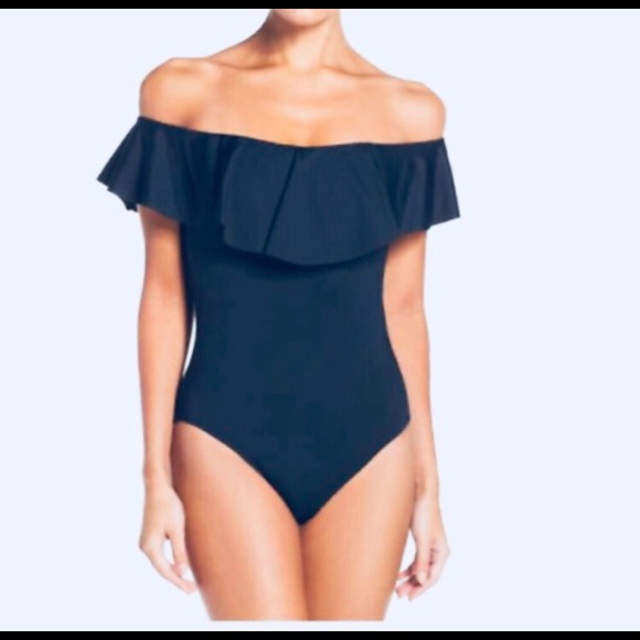 Trina Turk Off Shoulder Flounce Swimsuit - Picture 5 of 8